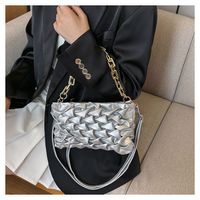 Women's Small Pu Leather Solid Color Elegant Square Zipper Ruched Bag main image 2