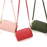 Women's Small Pu Leather Solid Color Streetwear Square Zipper Shoulder Bag main image 5