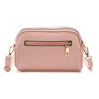Women's Small Pu Leather Solid Color Streetwear Square Zipper Shoulder Bag main image 4