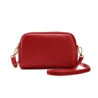 Women's Small Pu Leather Solid Color Streetwear Square Zipper Shoulder Bag sku image 5