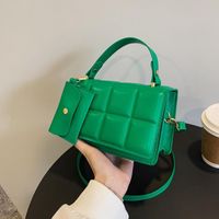 Women's Medium Pu Leather Solid Color Streetwear Square Magnetic Buckle Handbag sku image 3