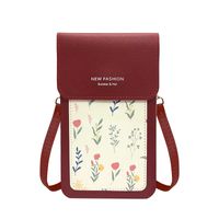 Women's Pvc Color Block Classic Style Square Magnetic Buckle Phone Wallets sku image 4