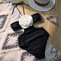 Women's Lady Modern Style Solid Color 1 Piece One Piece Swimwear main image 1
