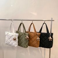 Femmes Nylon Couleur Unie Style Vintage Style Classique Carré Fermeture Éclair Sac D'épaule main image 6