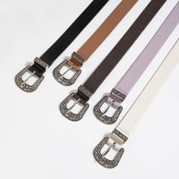 Retro Geometric Pu Leather Women's Leather Belts main image 2