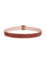 Retro Ethnic Style Geometric Pu Leather Alloy Embroidery Women's Leather Belts main image 2