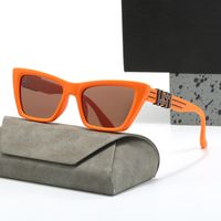 Ig Style Retro Solid Color Resin Cat Eye Full Frame Women's Sunglasses sku image 4