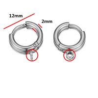 10 Stück/Paket Rostfreier Stahl Einfarbig Ohrringe Zubehör Einfacher Stil main image 2