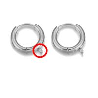 10 Stück/Paket Rostfreier Stahl Einfarbig Ohrringe Zubehör Einfacher Stil sku image 1