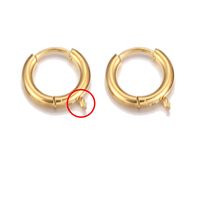 10 Stück/Paket Rostfreier Stahl Einfarbig Ohrringe Zubehör Einfacher Stil sku image 3