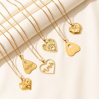 304 Stainless Steel Elegant Cute Luxurious Plating Heart Shape Pendant Necklace main image 3