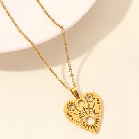 304 Stainless Steel Elegant Cute Luxurious Plating Heart Shape Pendant Necklace main image 9