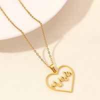 304 Stainless Steel Elegant Cute Luxurious Plating Heart Shape Pendant Necklace main image 8