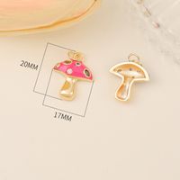1 Piece Simple Style Mushroom Copper Enamel Plating Inlay Pendant Jewelry Accessories sku image 1