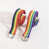 IG Style Rainbow Ribbon Iron Women's Woven Belts main image 1