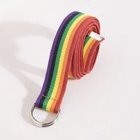 IG Style Rainbow Ribbon Iron Women's Woven Belts sku image 3