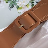 Fashion Solid Color Pu Leather Alloy Women's Corset Belts main image 3