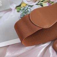 Fashion Solid Color Pu Leather Alloy Women's Corset Belts main image 2