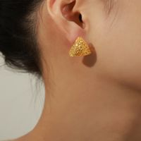 1 Pair Casual Simple Style Triangle Round Square Plating Copper 18k Gold Plated Ear Studs main image 5
