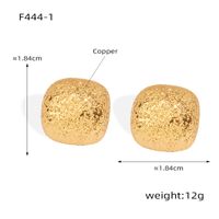 1 Pair Casual Simple Style Triangle Round Square Plating Copper 18k Gold Plated Ear Studs sku image 10