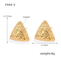 1 Pair Casual Simple Style Triangle Round Square Plating Copper 18k Gold Plated Ear Studs sku image 6