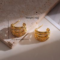 1 Pair Simple Style Color Block Copper Ear Studs main image 3