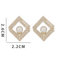1 Pair Ig Style Geometric Plating Inlay Copper Ear Studs sku image 1