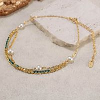Elegant Simple Style Geometric Freshwater Pearl Sterling Silver Plating 14k Gold Plated Bracelets main image 3