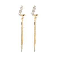 1 Pair IG Style Tassel Plating Inlay Copper Drop Earrings sku image 1