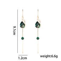 1 Pair Ig Style Simple Style Tassel Plating Inlay Copper Drop Earrings sku image 1