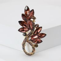 Artistic Flower Alloy Inlay Rhinestones Women's Brooches sku image 4