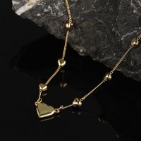 Kupfer Einfacher Stil Herzform Überzug Halskette Mit Anhänger main image 4