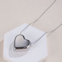 Kupfer Einfacher Stil Herzform Überzug Halskette Mit Anhänger main image 5