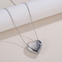 Kupfer Einfacher Stil Herzform Überzug Halskette Mit Anhänger main image 6