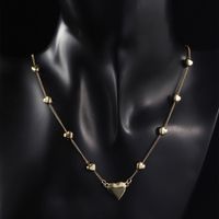Kupfer Einfacher Stil Herzform Überzug Halskette Mit Anhänger main image 3