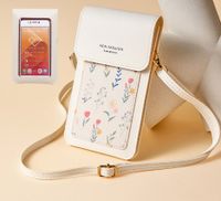 Women's Pvc Color Block Classic Style Square Magnetic Buckle Phone Wallets main image 1