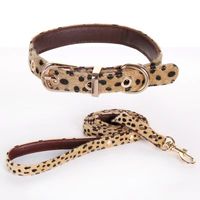 British Style Mohair Leopard Pet Collar sku image 10