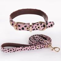 British Style Mohair Leopard Pet Collar sku image 9