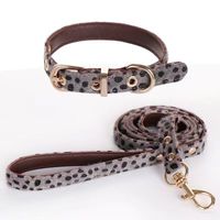 British Style Mohair Leopard Pet Collar sku image 11