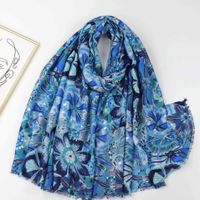 Women's Vacation Flower Polyester Printing Scarf main image 2