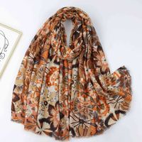 Women's Vacation Flower Polyester Printing Scarf main image 5