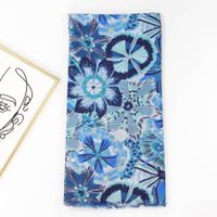 Women's Vacation Flower Polyester Printing Scarf sku image 3