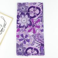 Women's Vacation Flower Polyester Printing Scarf sku image 6