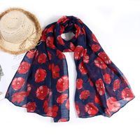 Women's Ig Style Elegant Flower Polyester Scarf main image 2