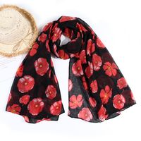 Women's Ig Style Elegant Flower Polyester Scarf sku image 6