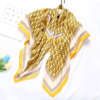 Women's Elegant Printing Satin Printing Silk Scarf sku image 6