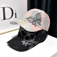 Women's Simple Style Classic Style Color Block Butterfly Curved Eaves Baseball Cap main image 1