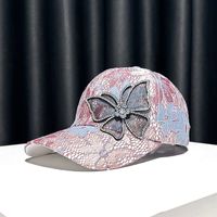 Women's Simple Style Classic Style Color Block Butterfly Curved Eaves Baseball Cap sku image 4