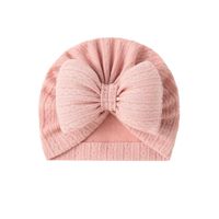 Girl's Cute Solid Color Jacquard Baby Hat sku image 3