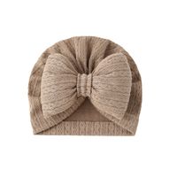 Girl's Cute Solid Color Jacquard Baby Hat sku image 4